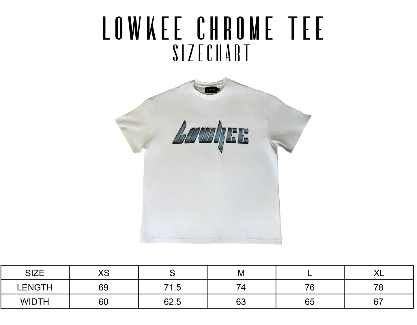 LOWKEE CHROME T-SHIRT - WHITE